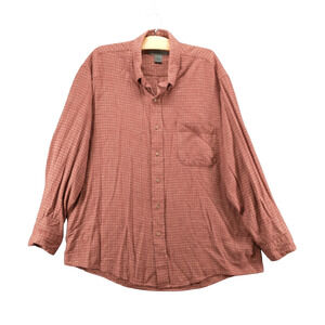 Bay Area Traders Men's Flannel Shirt Red Brow XL Red Brown Check Long Sleeve